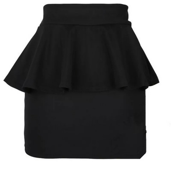 🌸 MINI SKIRT RUFFLE BODYCON PENCIL PLAIN LADY BLACK PETITE SMALL SHORT LITTLE - Picture 4 of 4